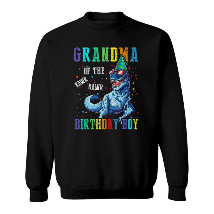 Grandma Of The Birthday Boy Funny Grandma Dinosaur Sweatshirt
