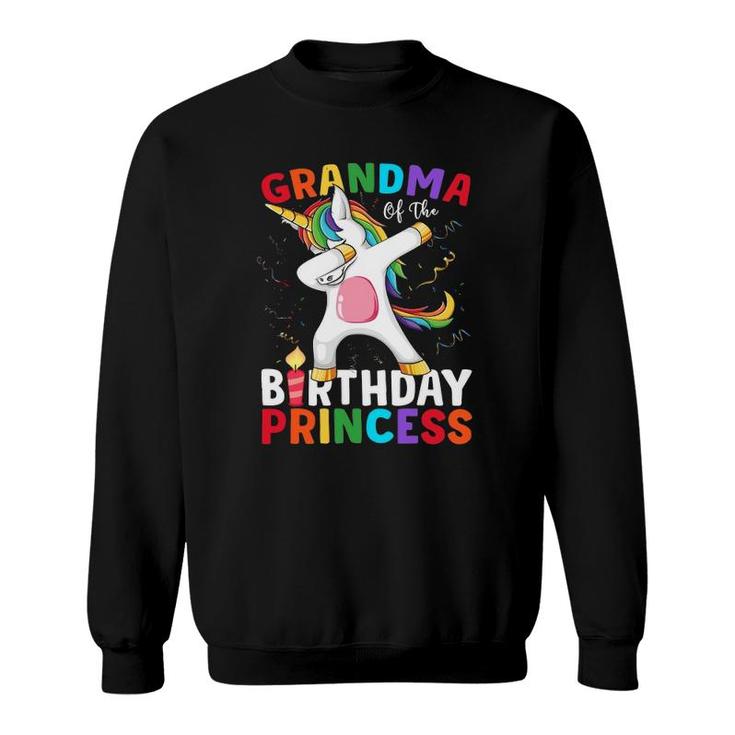Grandma Of The Birthday Princess Unicorn Dabbing Sweatshirt