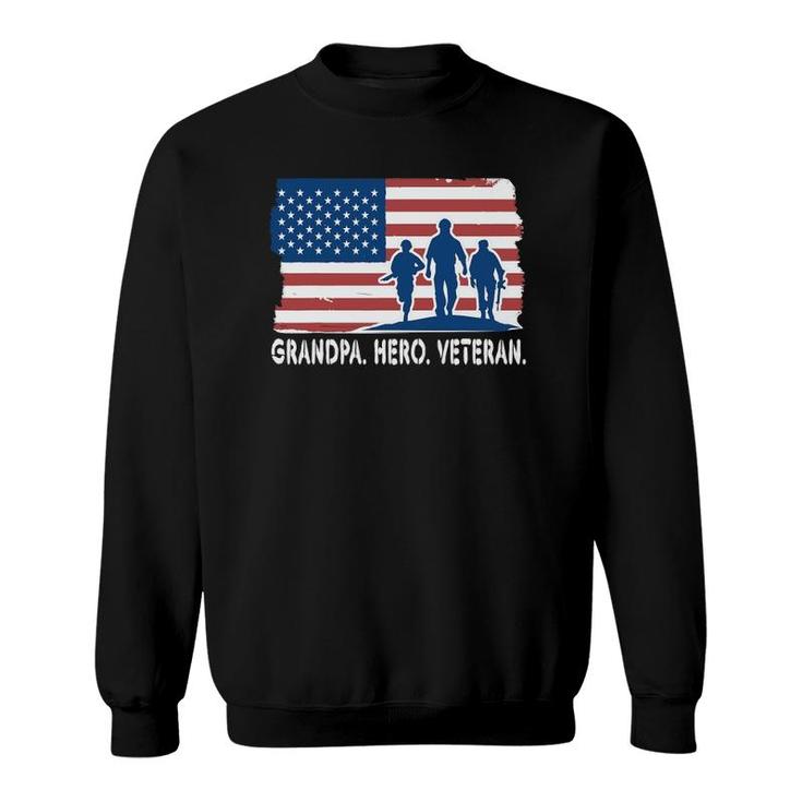 Grandpa Hero Veteran United States Of America Sweatshirt