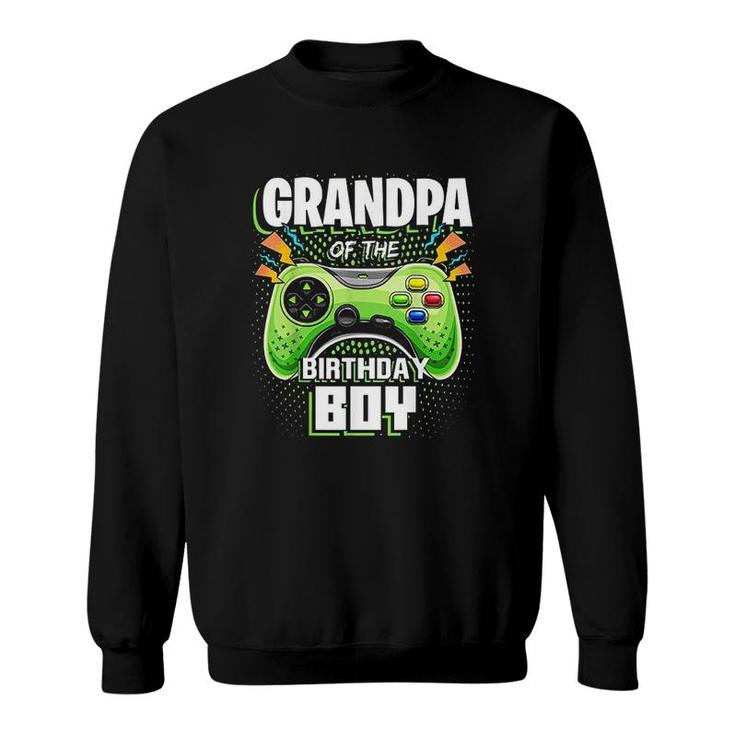 Grandpa Of The Birthday Boy Matching Video Gamer Party  Sweatshirt