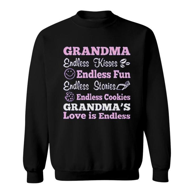 Grandparent Grandma Endless Kisses Sweatshirt