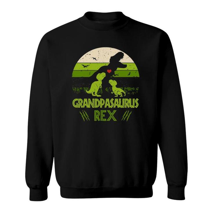 Grandpasaurus Rex 2 Kids Sunsetfor Father's Day Gift Sweatshirt
