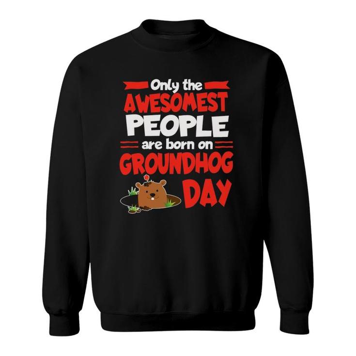 Groundhog Day Birthday Funny Gag Gift Men Women Son Daughter Sweatshirt