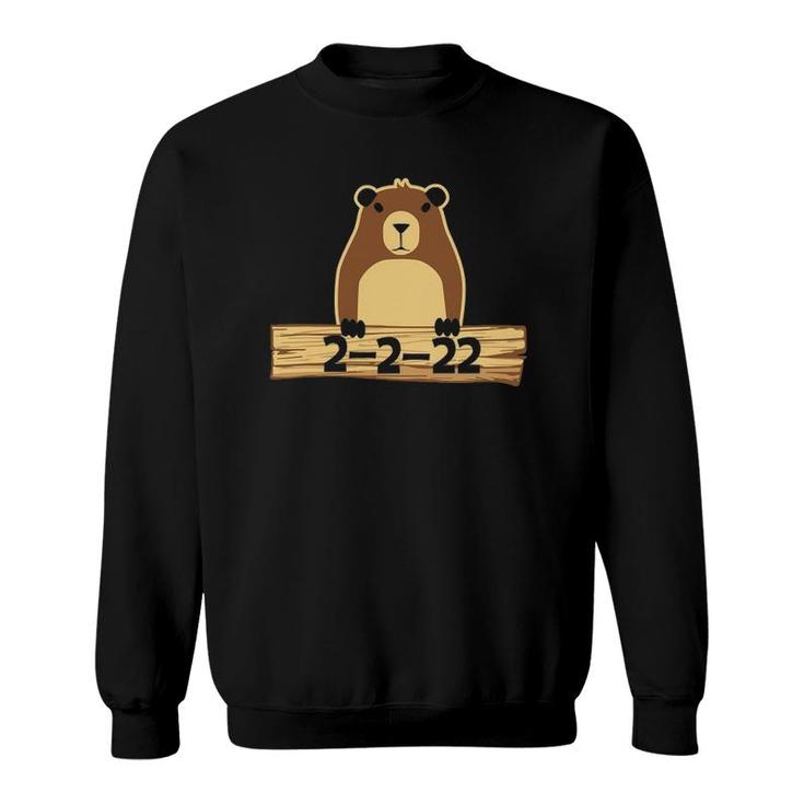 Groundhog Day February 2 2022 Cute Woodchuck Gift Sweatshirt
