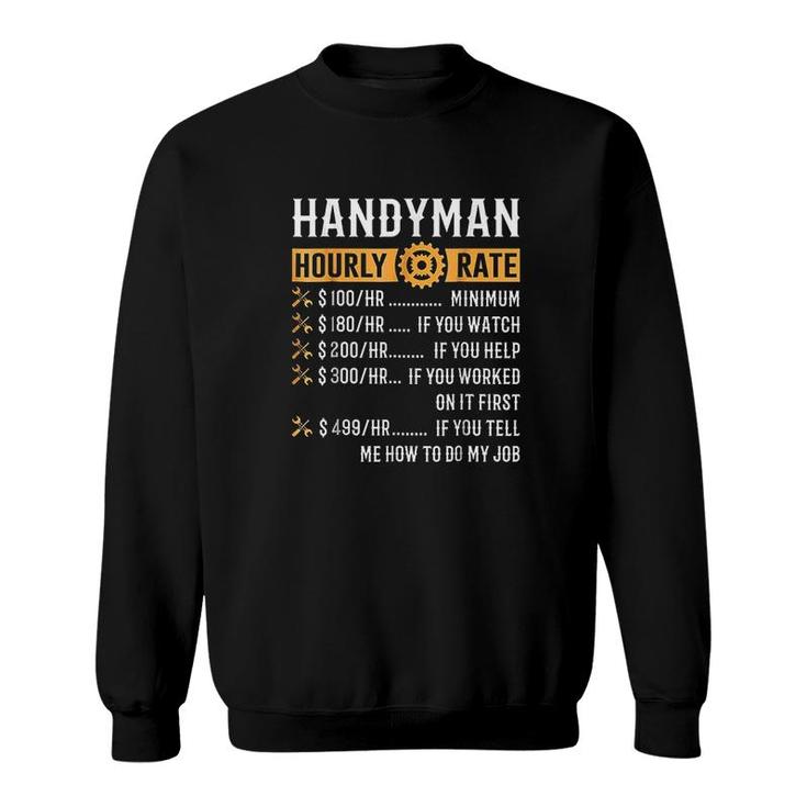 Handyman Hourly Rate Sweatshirt