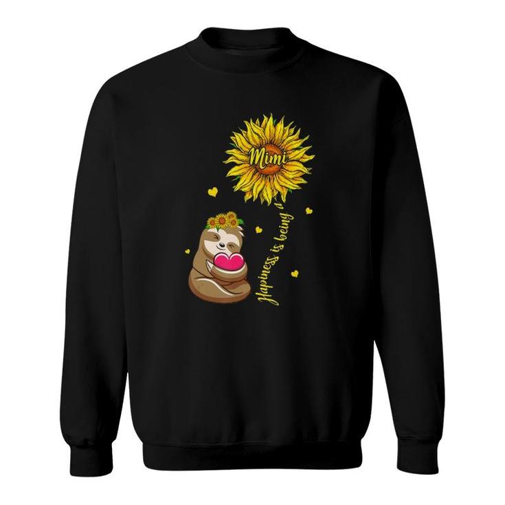 Happiness Is Being A Mimi Sloth Gift Mother's Day Sweatshirt