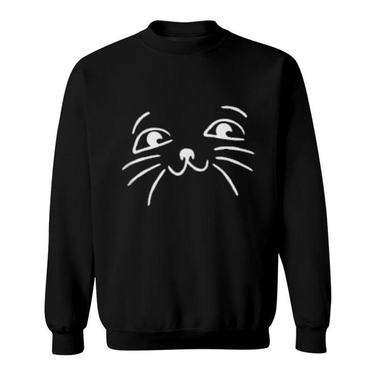 Happy Cat Face Pet Fur Animal Cute Kittens  Sweatshirt