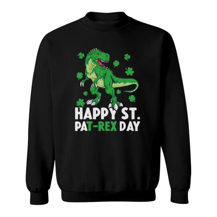 Happy St Pat-Rex Dinosaur Saint Patrick's Day For Boys Girls Sweatshirt