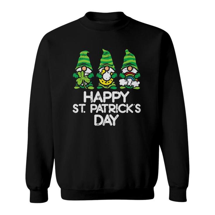 Happy St Patricks Day Gnomes Saint Paddys Pattys Women Kids Tank Top Sweatshirt