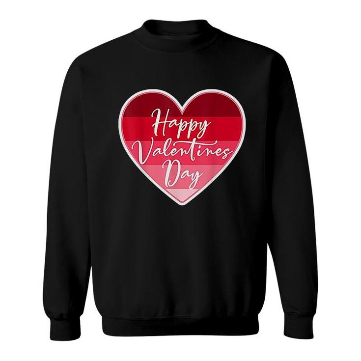 Happy Valentines Day Red Heart Graphic Design Sweatshirt