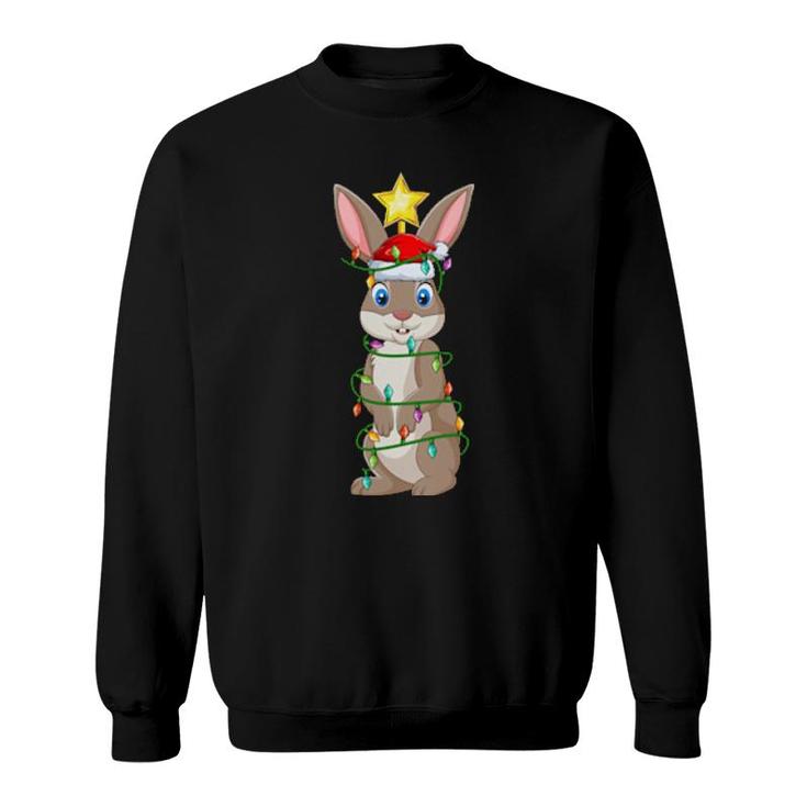 Hare Lighting Xmas Tree Matching Hare Christmas  Sweatshirt