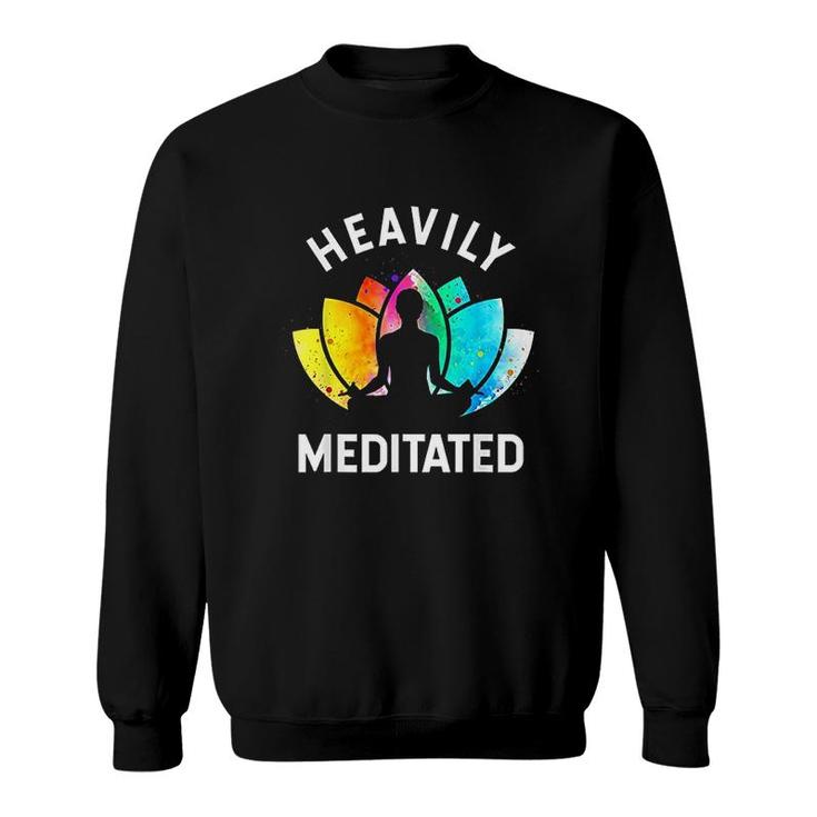 Organic Heavily Meditated Sweatshirt | Heavily Meditated | Meditation Gift | Yogi Gift | Organic Cotton Sweatshirt | hot Trendy Crewneck