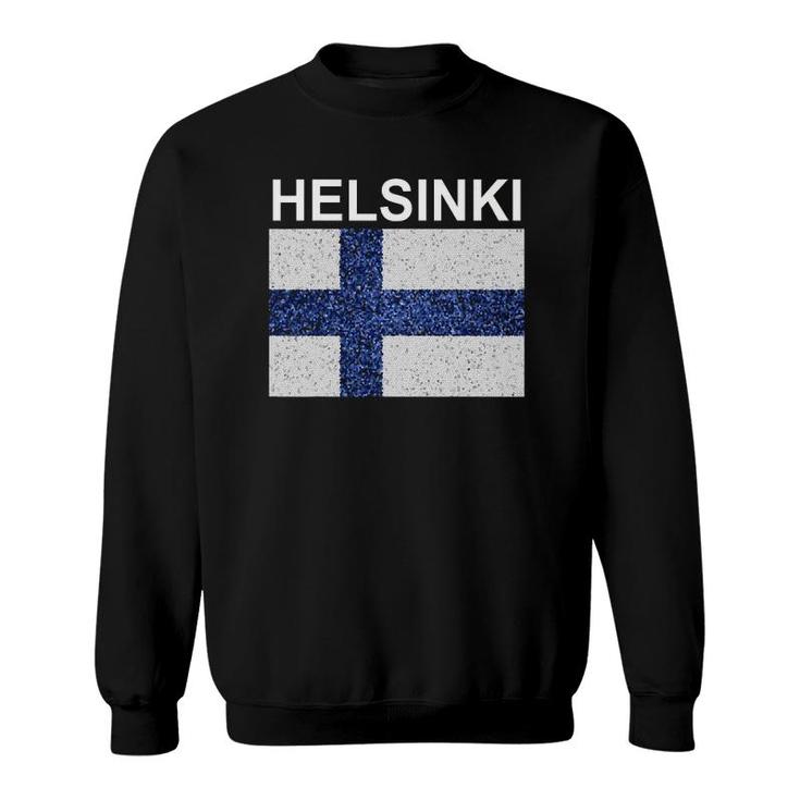 Helsinki Finland Flag Artistic Finnish Sweatshirt