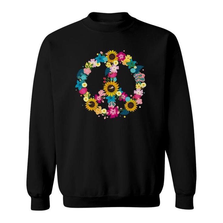 Hippie Gifts For Women Men Kids Girls 70S Costume Peace Sign Sweatshirt