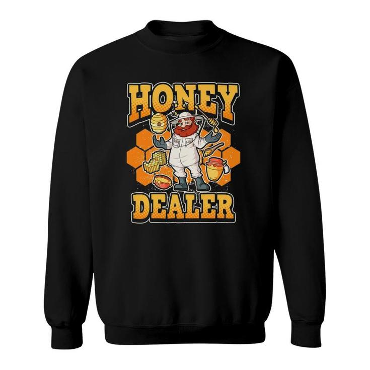 Honey Dealer Beekeeper Love Nature Honeycomb Sweatshirt