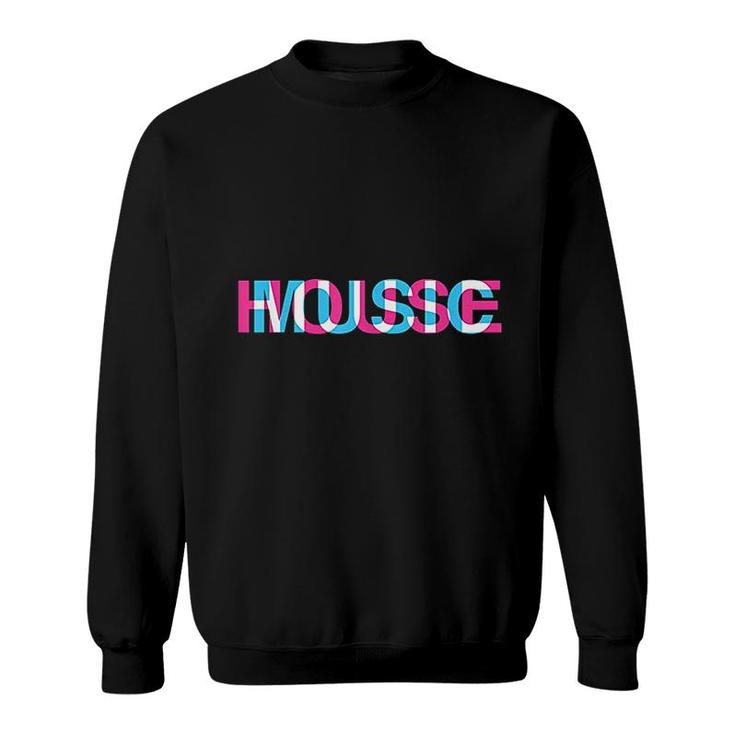House Music Glitch Optical Illusion Rave Sweatshirt