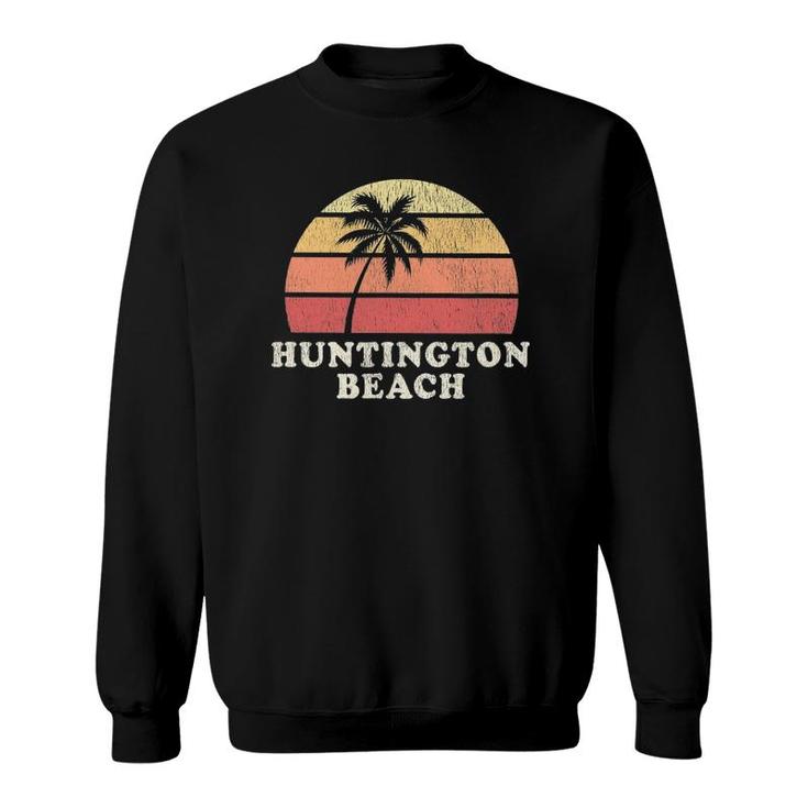 Huntington Beach Ca Vintage 70S Retro Throwback Design Sweatshirt