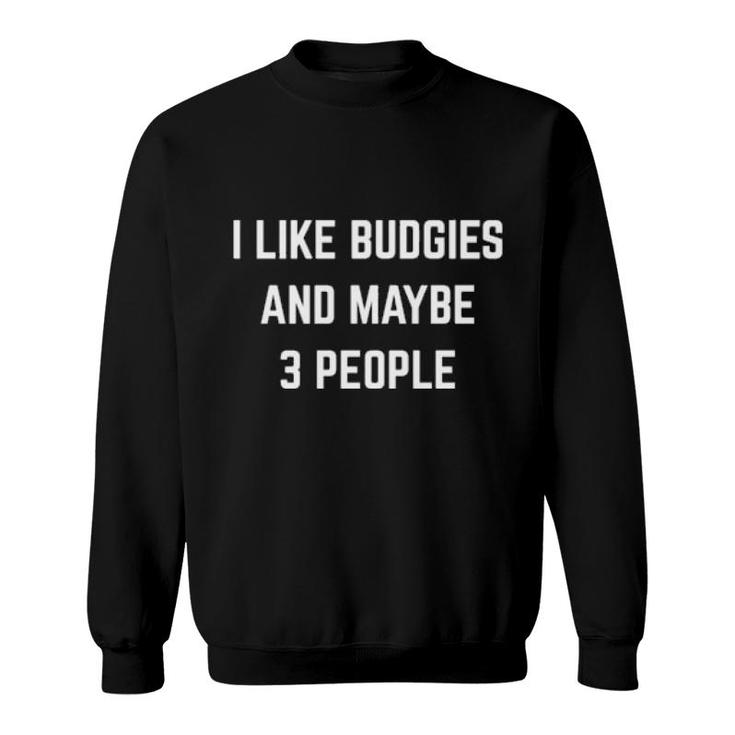 I Like Budgies And Maybe 3 People Birds Owner Budgie  Sweatshirt