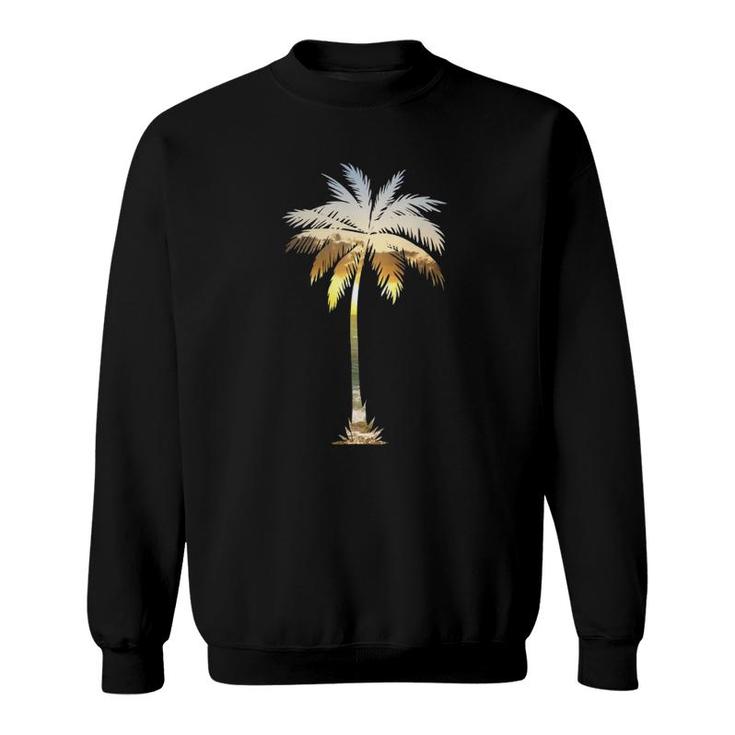 I Live Life Palm Tree Silhouette Tropical Beach Sunset Sweatshirt