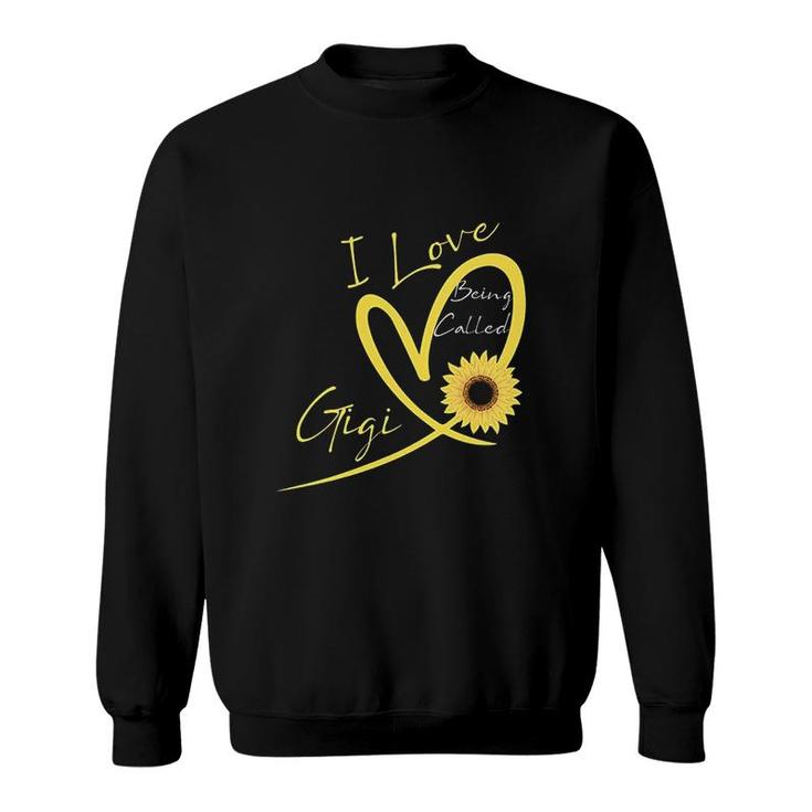 I Love Being Called Gigi Sunflower Heart Sweatshirt