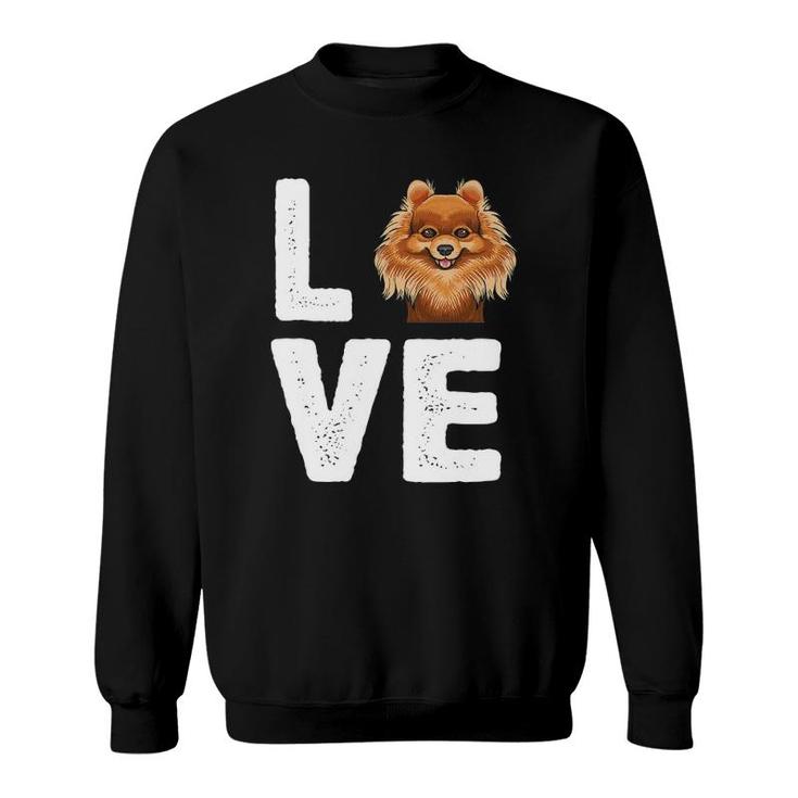 I Love My Pomeranian Cute Pomeranian Sweatshirt