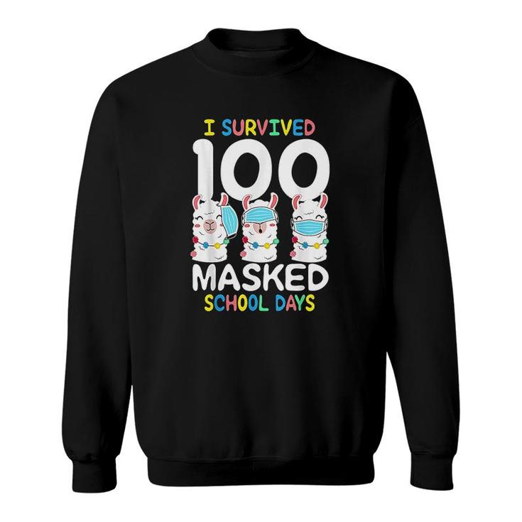 I Survived 100 School Days Llama Sweatshirt