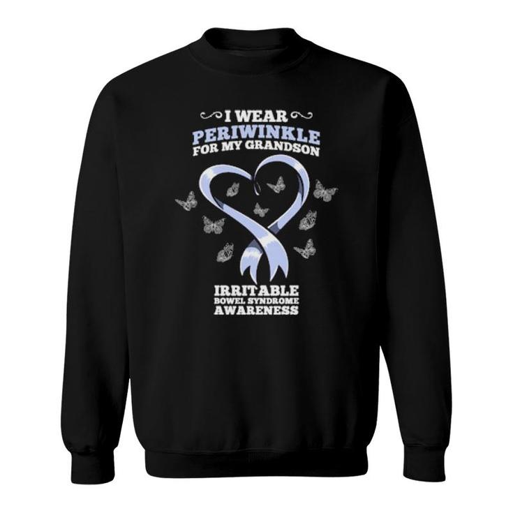 I Wear Periwinkle Grandson Ibs Awareness  Sweatshirt
