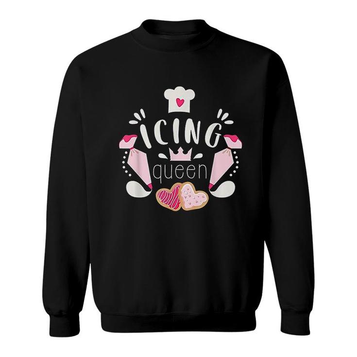 Icing Queen Design For Cookie Decorators  Bakers Design Sweatshirt
