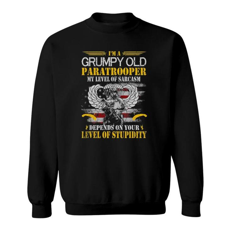 I'm A Grumpy Old Paratrooper Flag T, Veterans Day Gift Sweatshirt