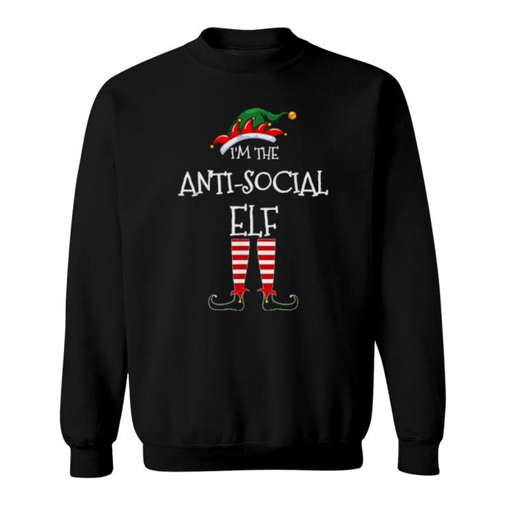 I'm The Antisocial Elf Matching Family Unique Group Xmas  Sweatshirt
