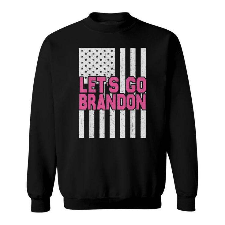 In October We Wear Let’S Go Brandon Pink Sweatshirt