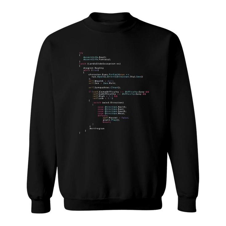 Is This The Real Life Coding Programming Sweatshirt