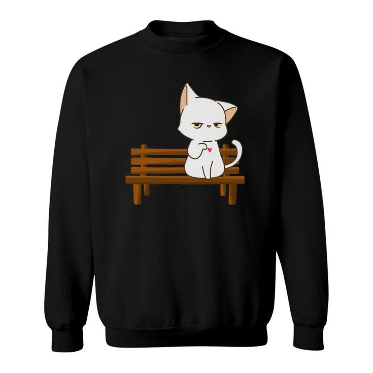 It Hurts Right Here In My Meow Meow Sweatshirt