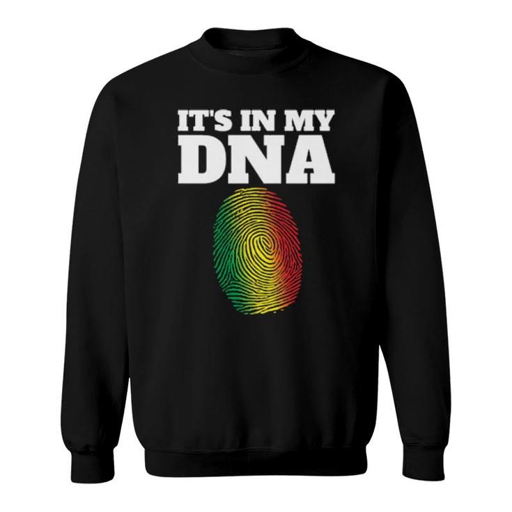 It's In My Dna African Black History Juneteenth Fingerabdruck Langarm  Sweatshirt