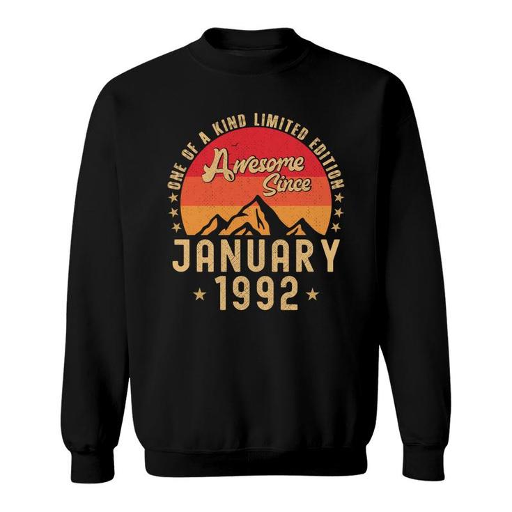 January 1992 Awesome Since Vintage Birthday  Sweatshirt