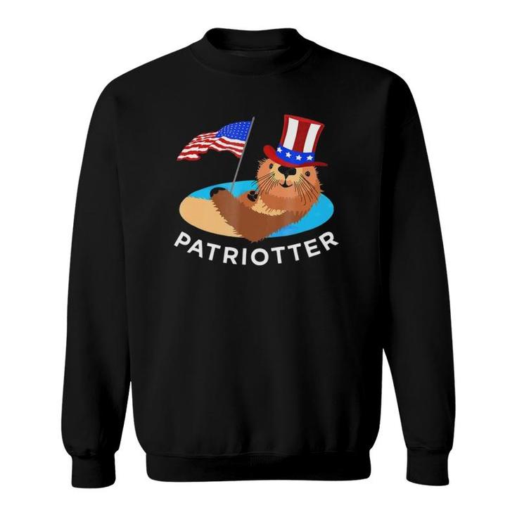 July 4Th Otter  Cute Usa Patriot Animal Tee Gift Sweatshirt