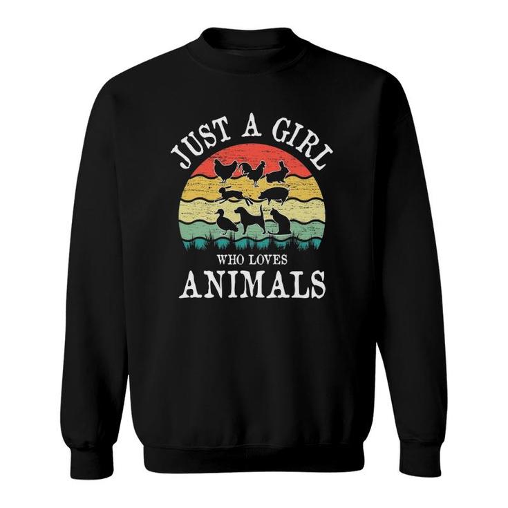 Just A Girl Who Loves Animals Sweatshirt