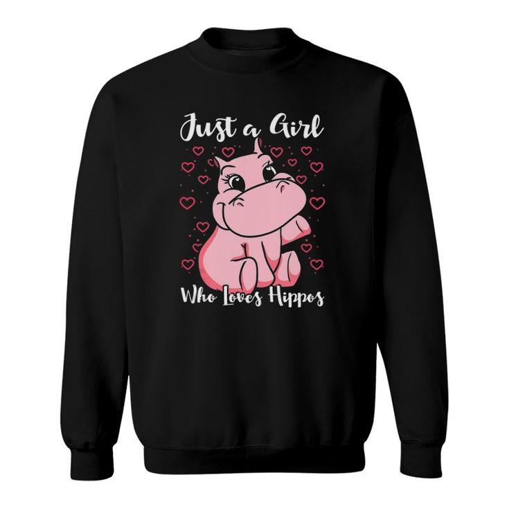 Just A Girl Who Loves Hippos Woman Cute Sweatshirt