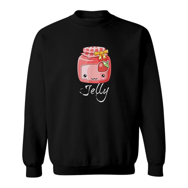 Kawaii Peanut Butter Jelly Matching Strawberry Jam  Sweatshirt