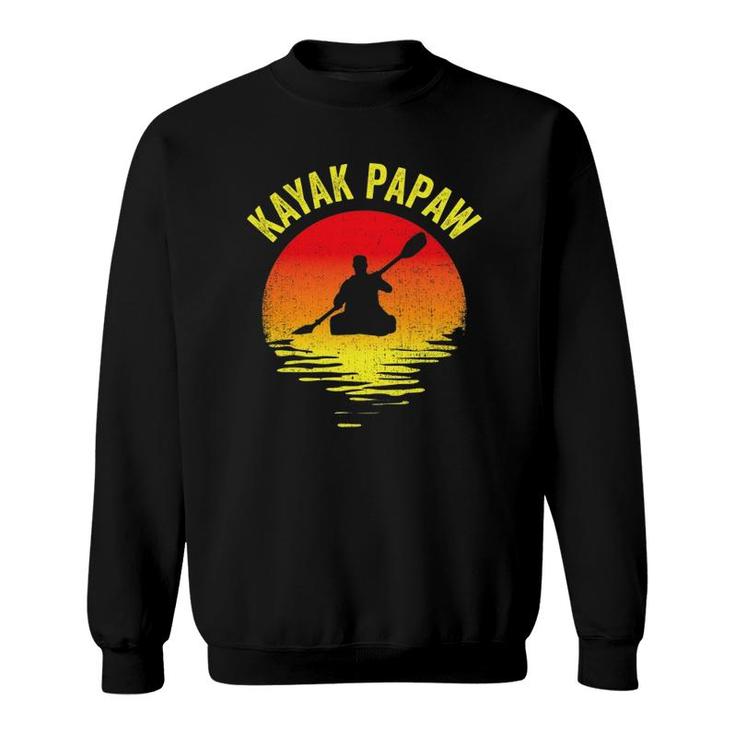 Kayak Papaw Vintage Kayaking Grandpa Kayaker Grandfather Sweatshirt