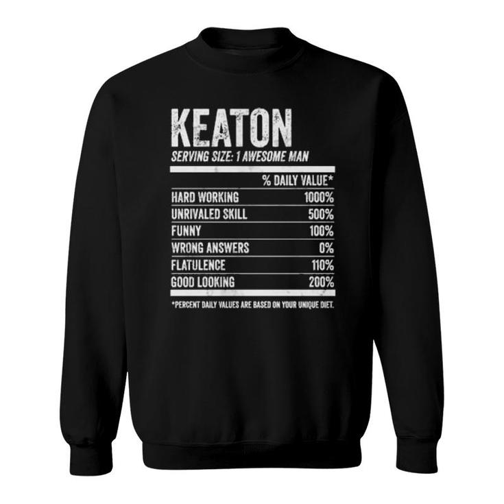 Keaton Nutrition Personalized Name  Name Facts  Sweatshirt