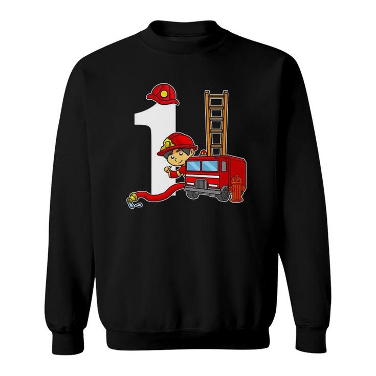 I m One 1 Year Old 1St Birthday Boy Garbage Truck Toddler Sweatshirt Mazezy