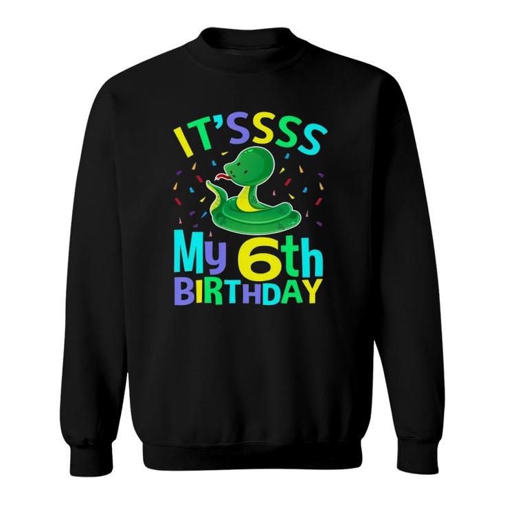 Kids 6Th Birthday Snake For 6 Years Old Boys Gifts I'm Six Sweatshirt