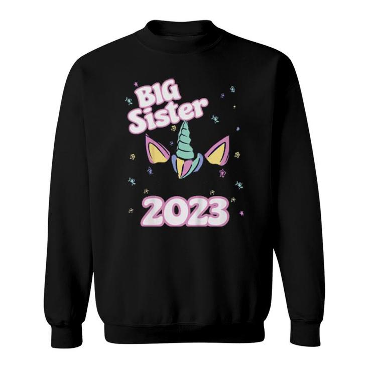 Kids Big Sister 2023 Unicorn Sweatshirt
