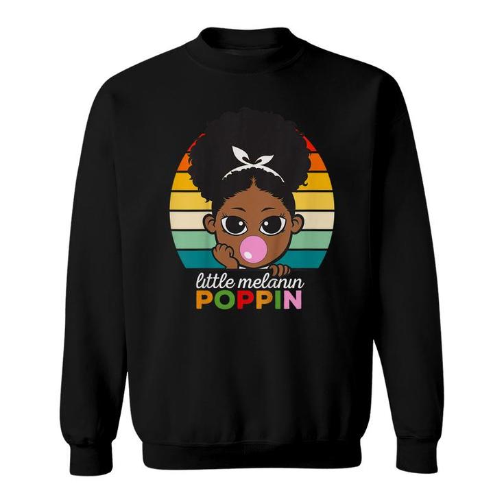 Kids Black History Melanin Poppin Juneteenth Hbcu Afro Girls Sweatshirt