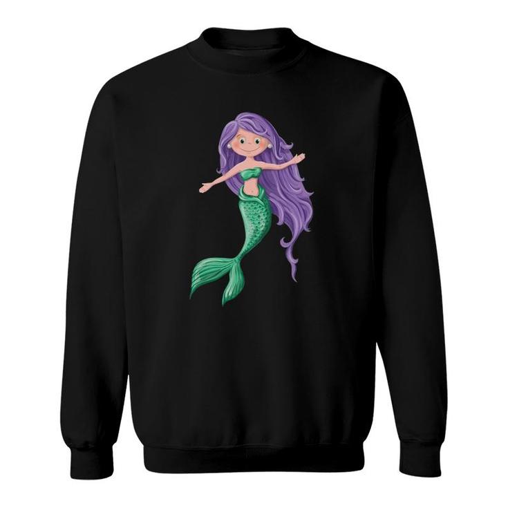Kids Girls Cute Mermaid Lover Sweatshirt