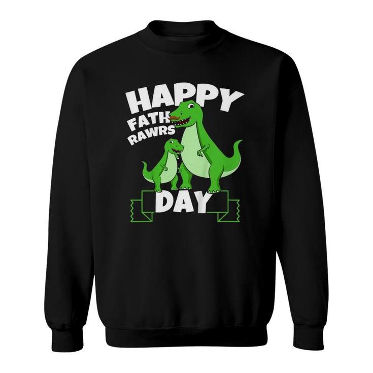 Kids Happy Father's Day Son Dinosaurusrex Dino Dad Toddler Boy Sweatshirt