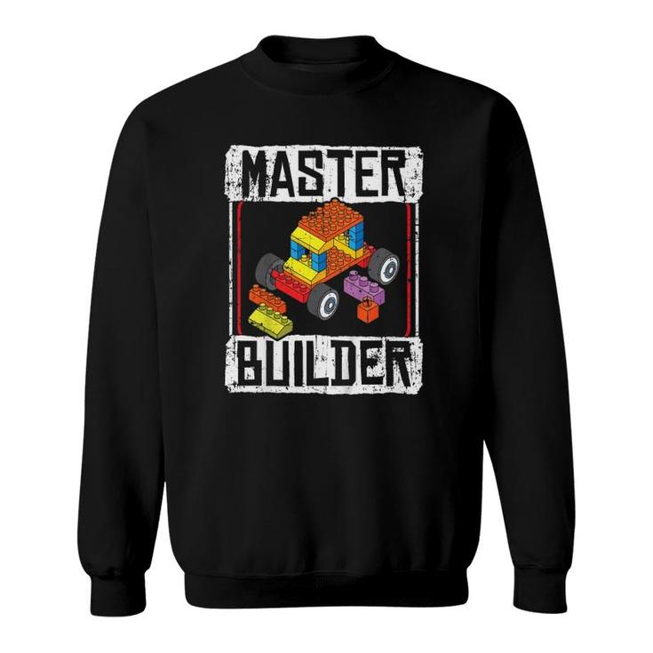 Kids Master Builder For A Builder Block Building Blocks Bricks Sweatshirt