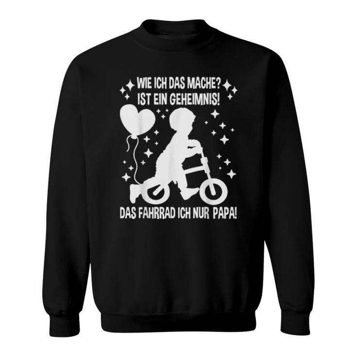 Kinder Fahrrad Fahren Lernen Papa Süßes Kleinkinder Eltern Sweatshirt