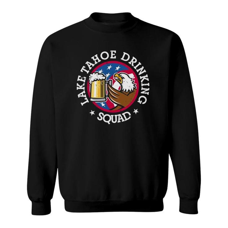 Lake Tahoe Drinking Squad July 4Th Party Costume Beer Lovers Sweatshirt